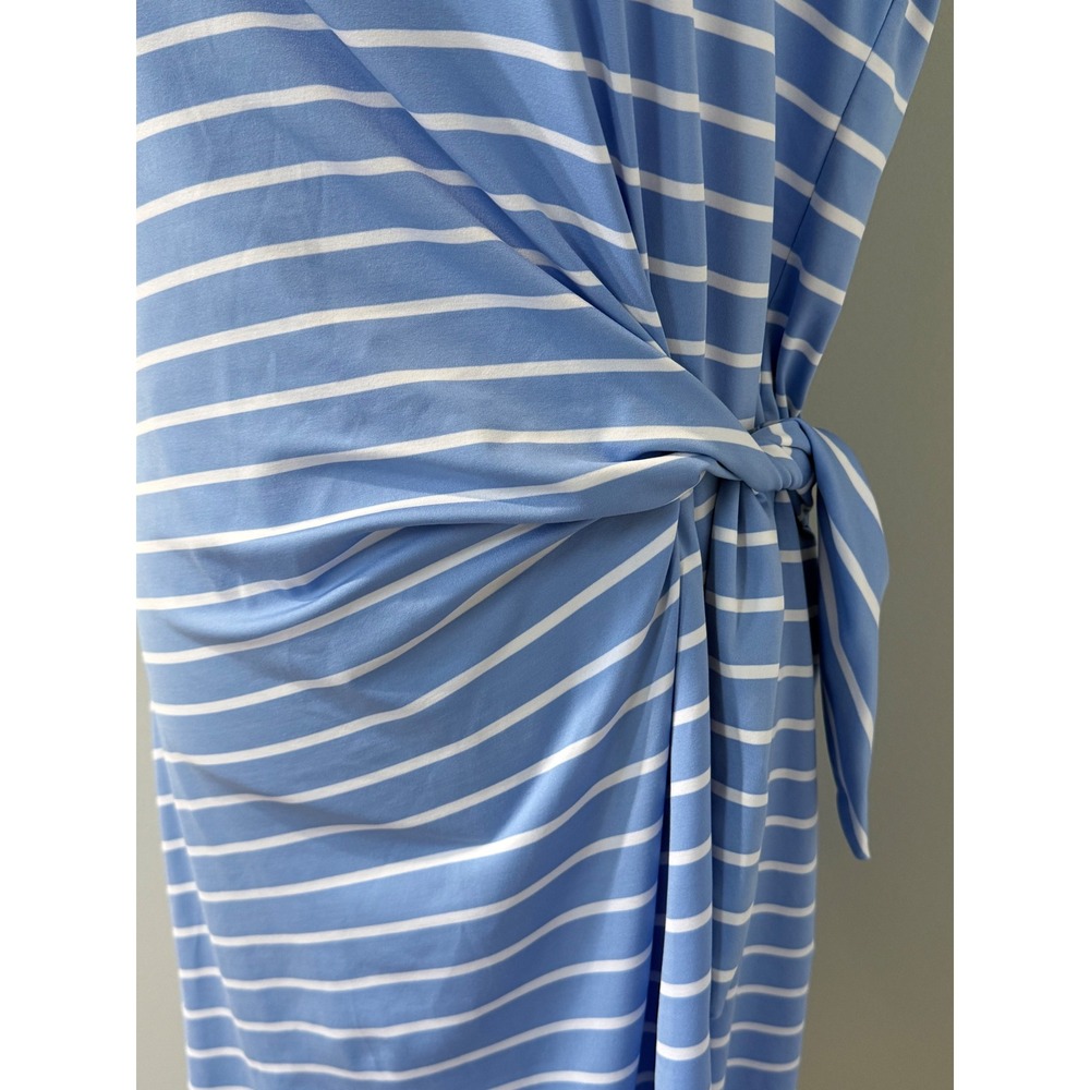 Vineyard Vines Performance Stripe Sleeveless Tie Waist Tank Dress Size L - Picture 4 of 9